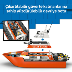Lego City Sahil Güvenlik Kurtarma Botu ve Helikopteri 60504
