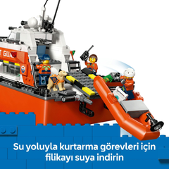 Lego City Sahil Güvenlik Kurtarma Botu ve Helikopteri 60504