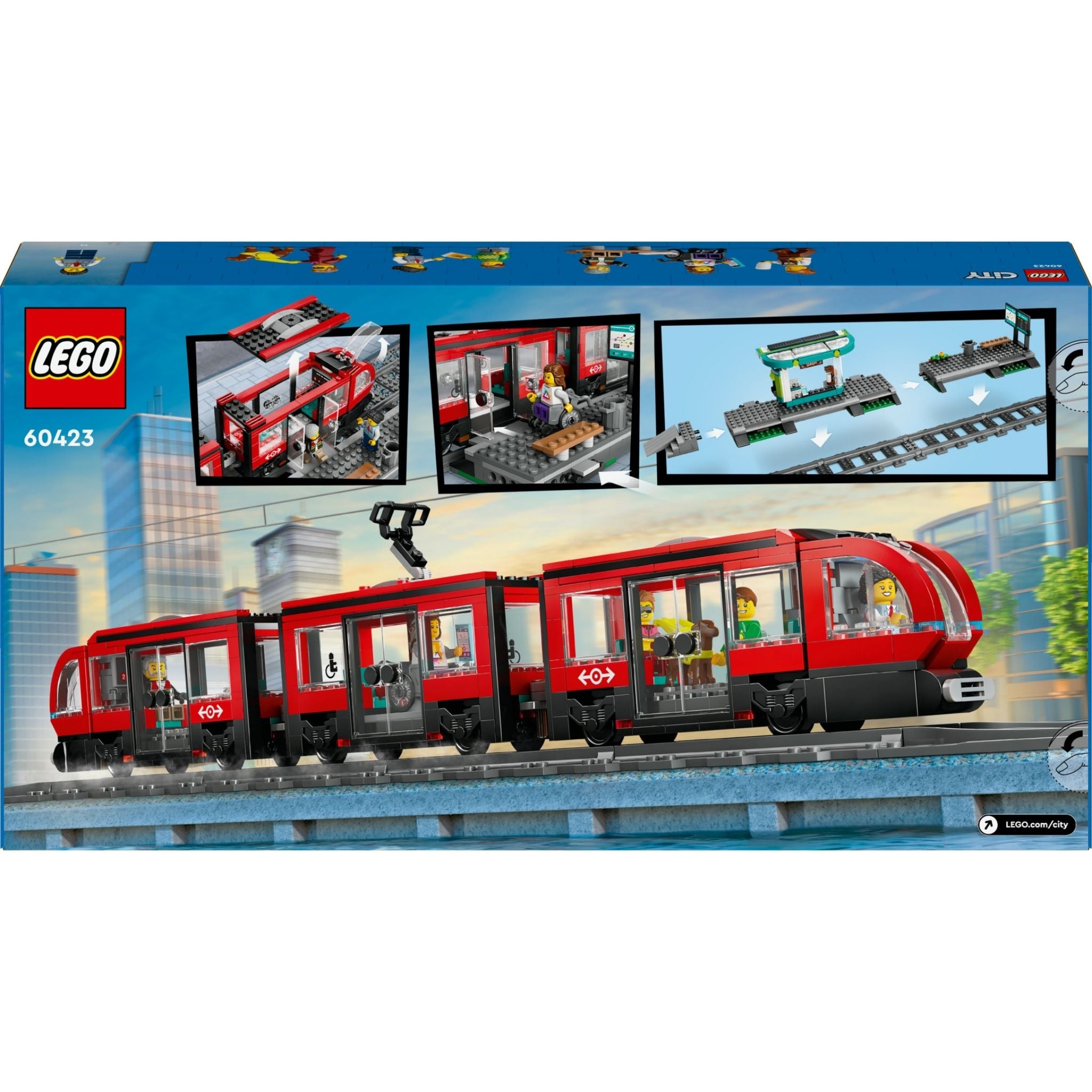 Lego City Şehir Merkezi Tramvay İstasyonu Oyuncak Seti 60423
