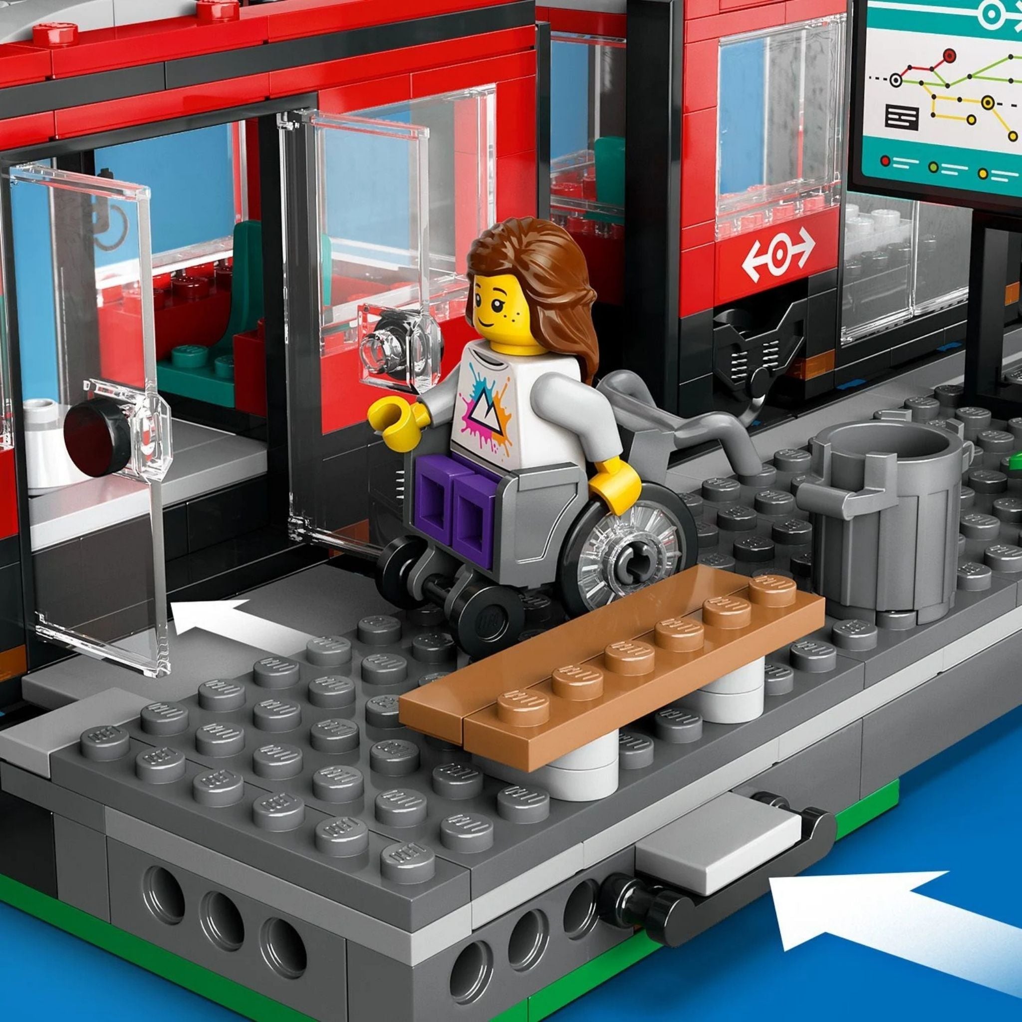 Lego City Şehir Merkezi Tramvay İstasyonu Oyuncak Seti 60423