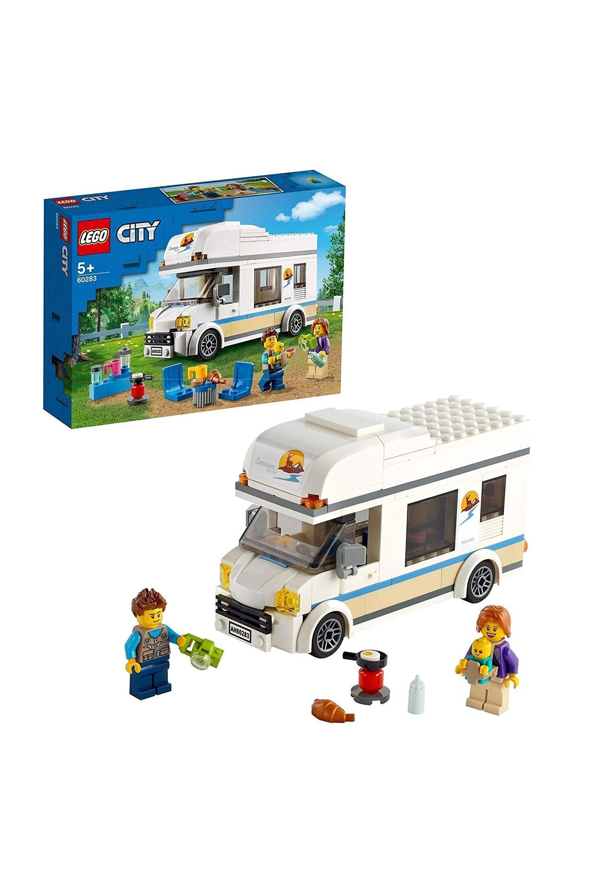 LEGO City Tatilci Karavanı 60283 Yapım Seti; Çocuklar için Harika bir Tatil Oyuncağı (190 Parça)