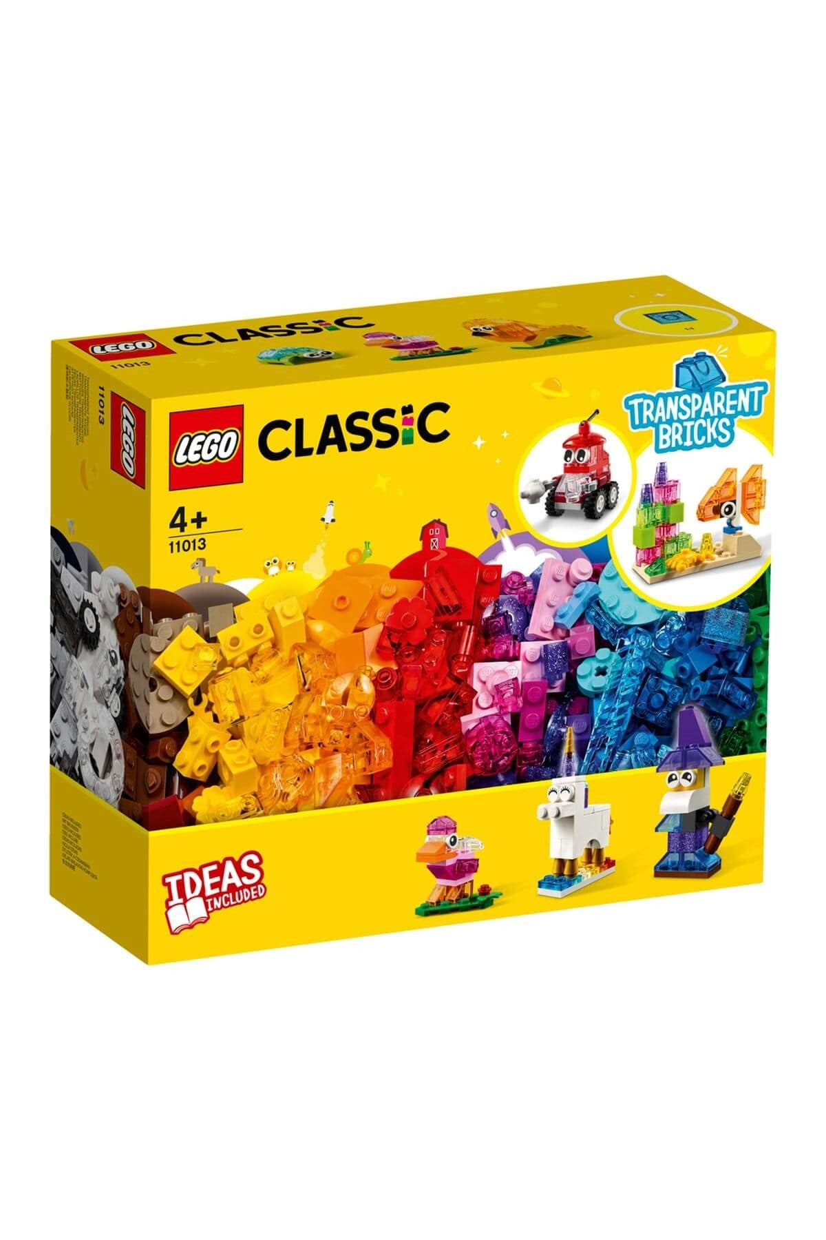 LEGO Classic Yaratıcı Şeffaf Yapım Parçaları 11013 Şeffaf Yapım Parçaları İçeren Yapım Seti; Yaratıc