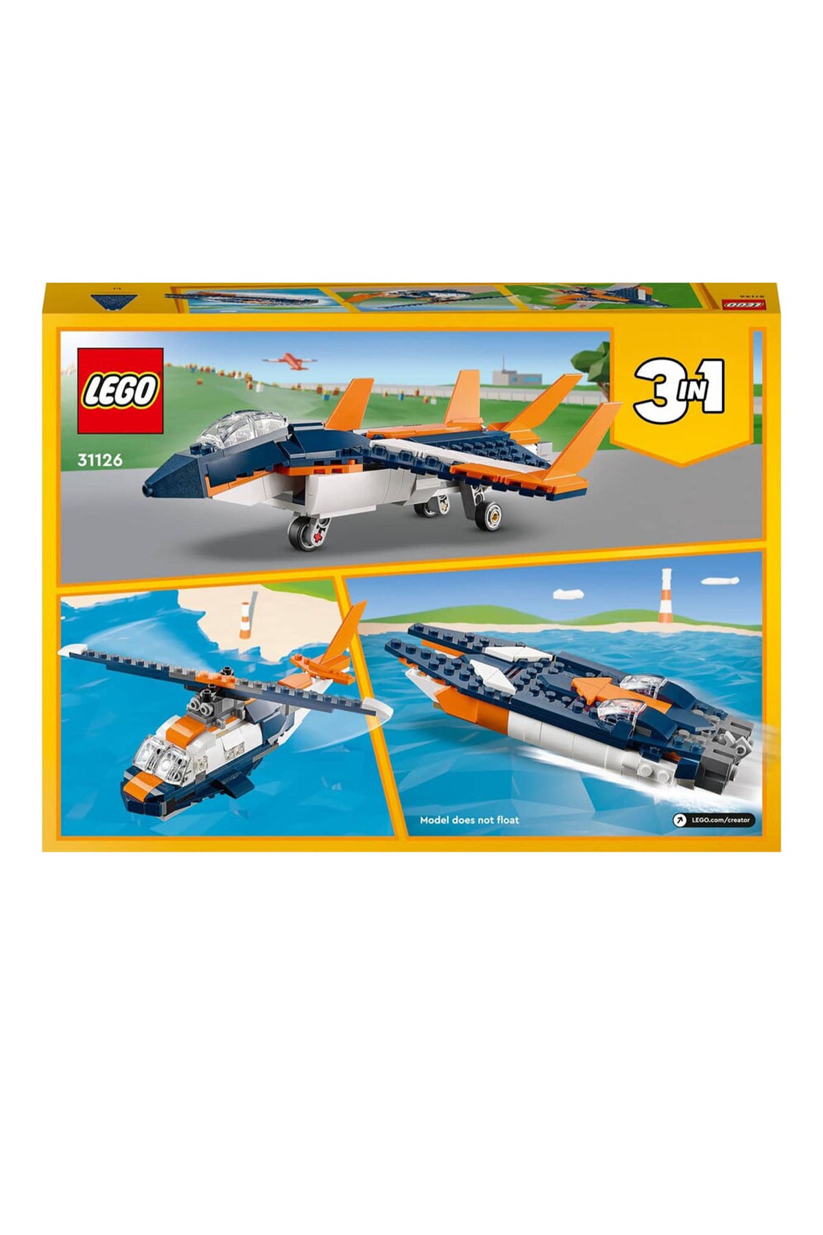 Lego Creator 3’ü 1 Arada Süpersonik Jet - 31126