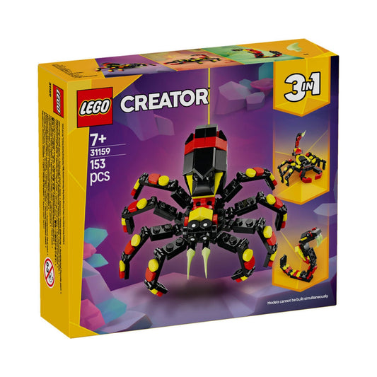 Lego Creator 3'ü 1 Arada Vahşi Hayvanlar: Şaşırtıcı Örümcek Oyun Seti 31159