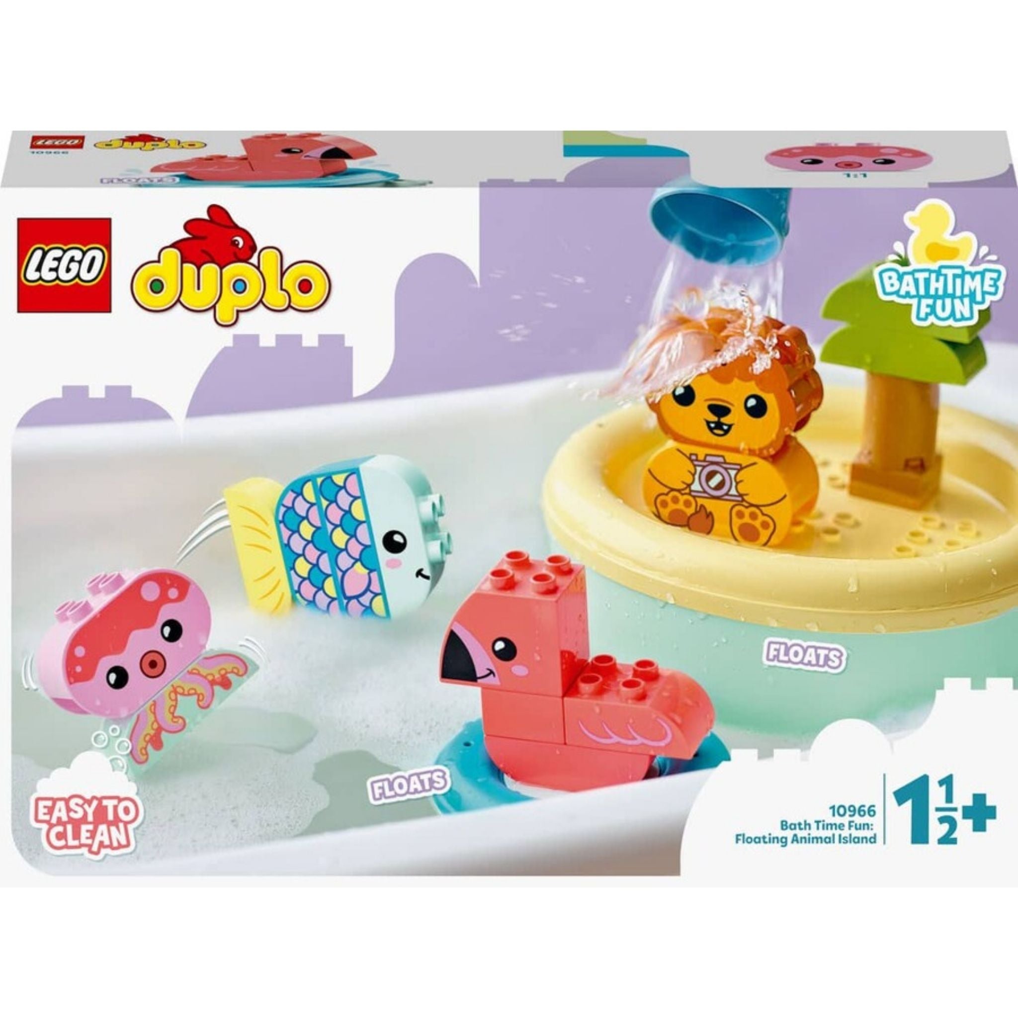 Lego Duplo İlk Banyo Zamanı Eğlencesi: Yüzen Hayvan Adası 10966