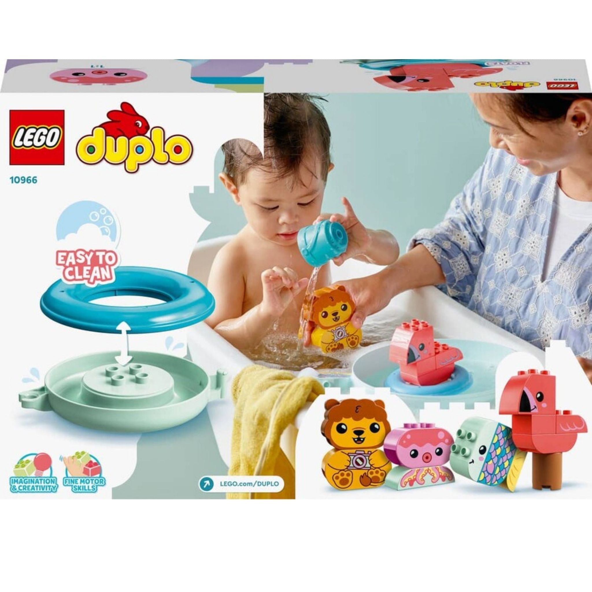 Lego Duplo İlk Banyo Zamanı Eğlencesi: Yüzen Hayvan Adası 10966