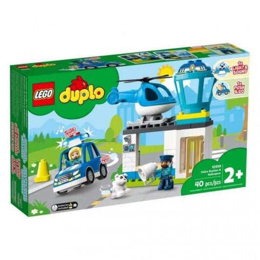 Lego Duplo Kurtarma Polis Merkezi Ve Helikopter 10959 Yapım Seti (40 Parça)