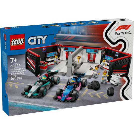Lego City F1 Garaj AMG ve Alpine 60444