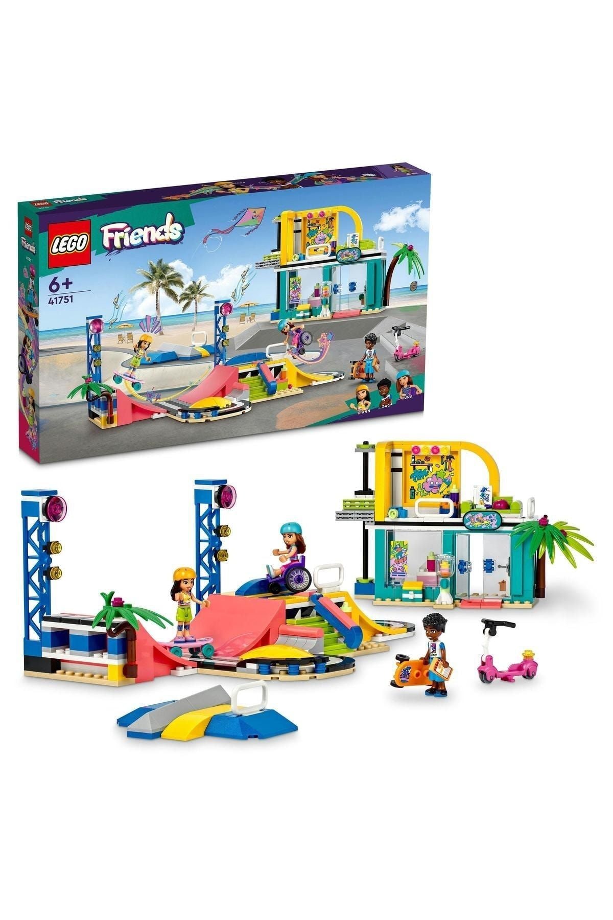 LEGO ® Friends Kaykay Parkı 41751 - 6 Yaş ve Üzeri Çocuklar İçin Oyuncak Yapım Seti (431 Parça)