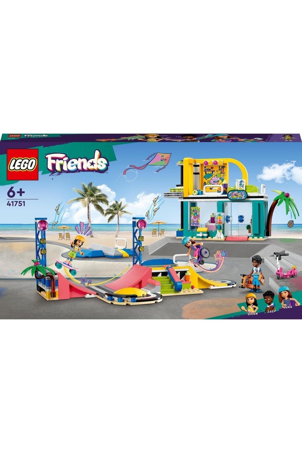 LEGO ® Friends Kaykay Parkı 41751 - 6 Yaş ve Üzeri Çocuklar İçin Oyuncak Yapım Seti (431 Parça)