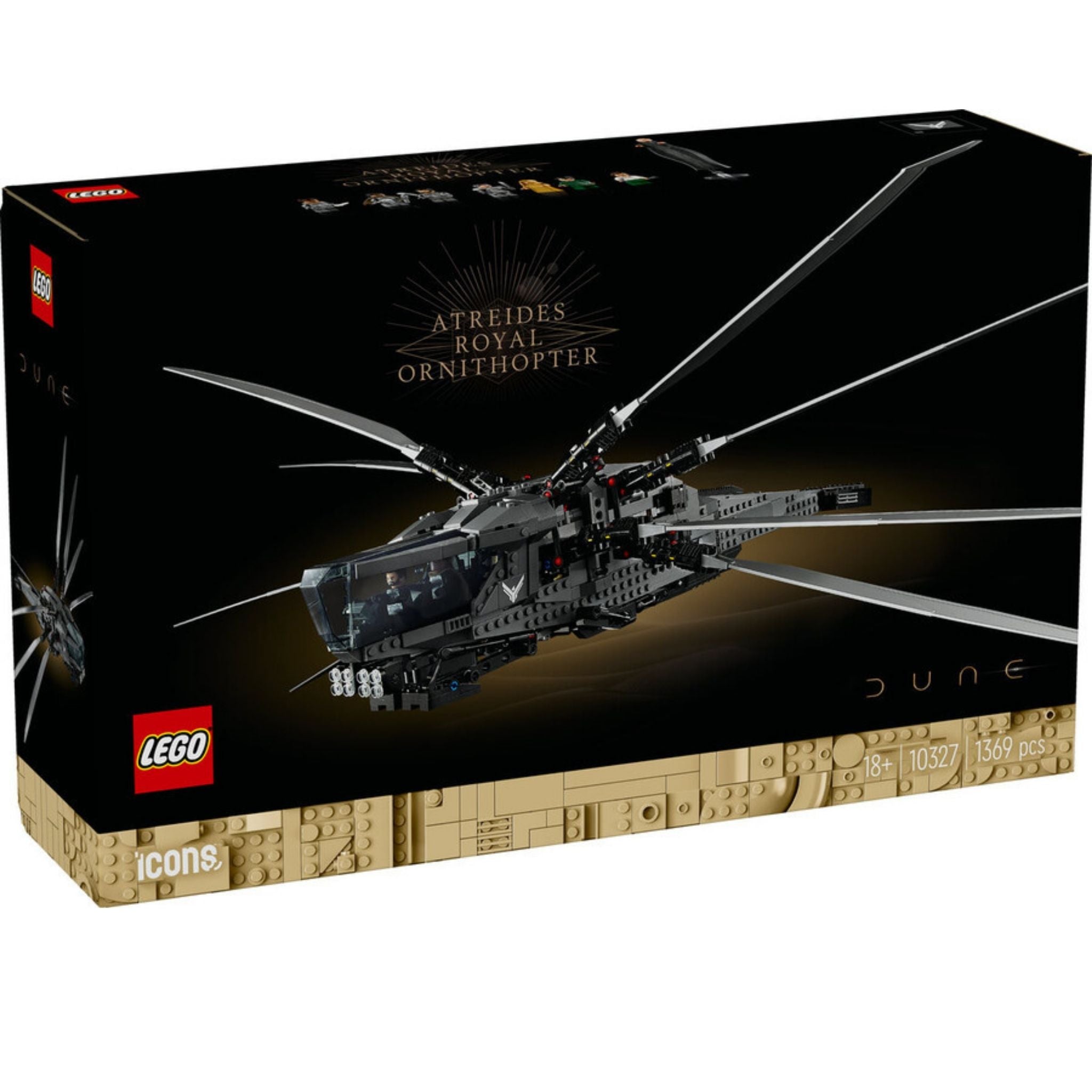 Lego İcons Dune Çöl Gezegeni Atreides Royal Ornithopter 10327 Yapım Seti 1369 Parça