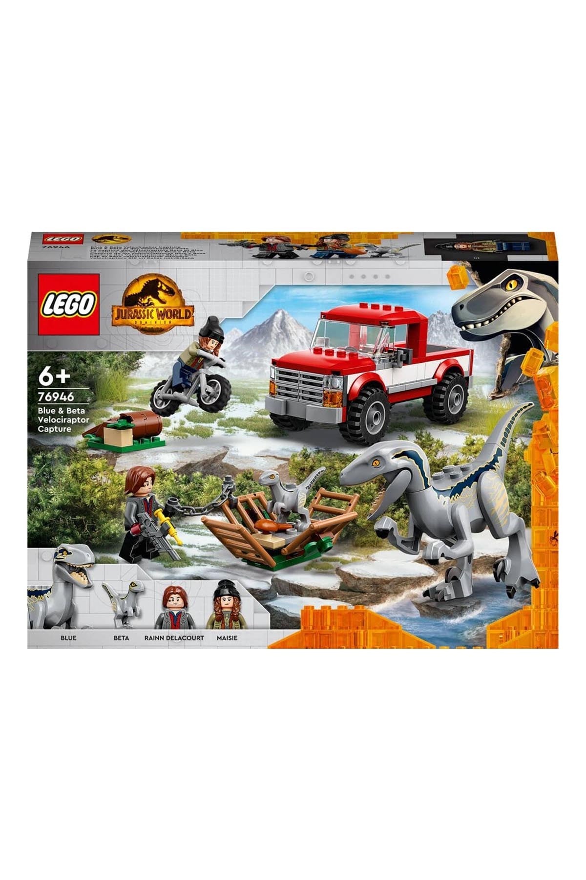 Lego Jurassic World Blue ve Beta Velociraptor Yakalama 76946