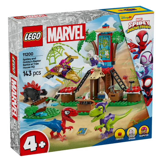 Lego Marvel Spidey ve İnanılmaz Arkadaşları Ağaç Ev Karargahında Spidey ve Gobby'nin Raptor Savaşı 11200