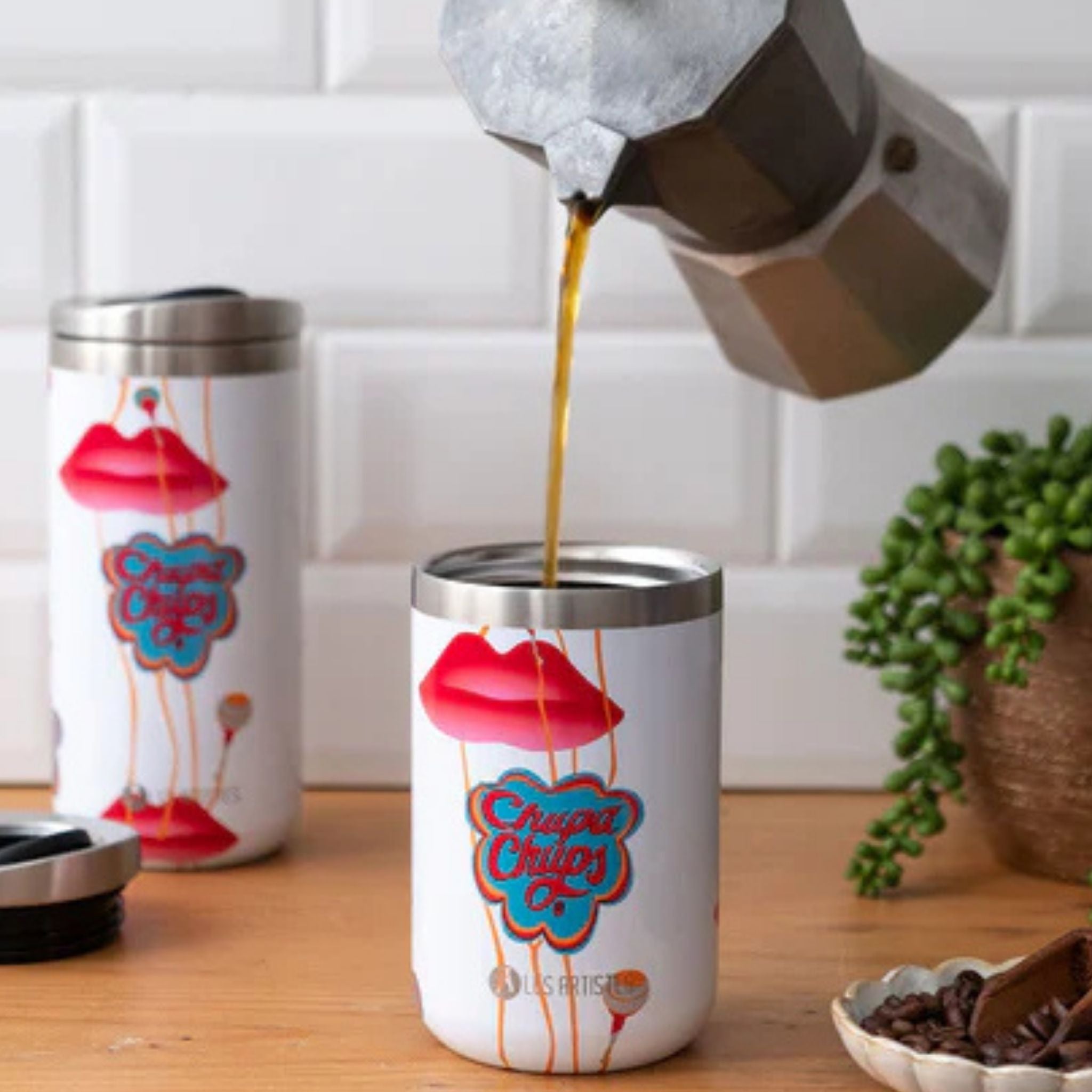 Les Artistes Paris Isı Yalıtımlı Çelik Termos Mug 350ml Chupa Kiss