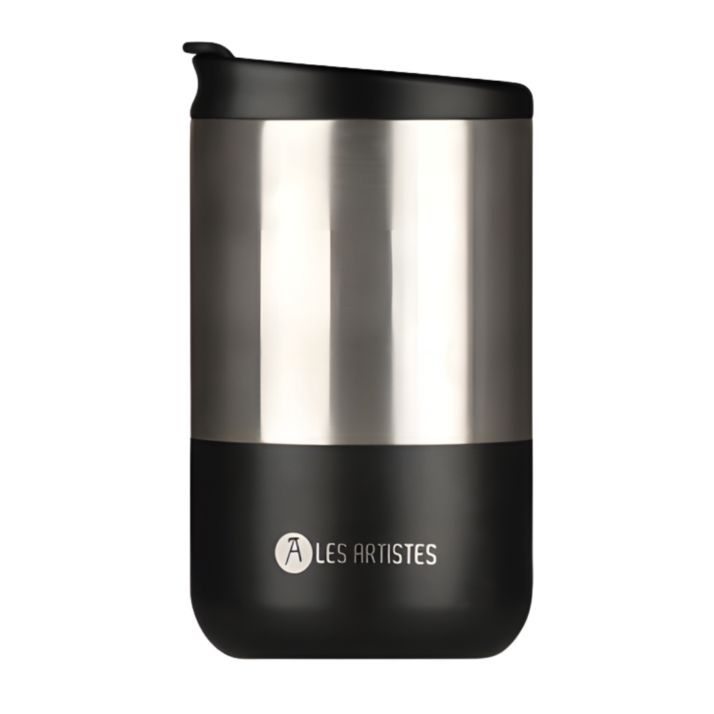 Les Artistes Paris Isı Yalıtımlı Çelik Termos Mug 350ml Split Black