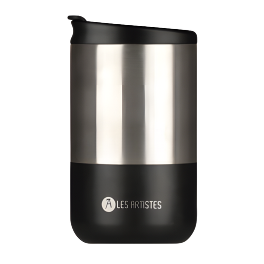 Les Artistes Paris Isı Yalıtımlı Çelik Termos Mug 350ml Split Black