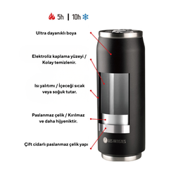 Les Artistes Paris Isı Yalıtımlı Kutu Çelik Termos 280ml Surfing Snoopy