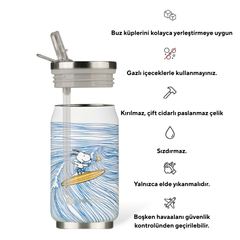 Les Artistes Paris Isı Yalıtımlı Kutu Çelik Termos 280ml Surfing Snoopy