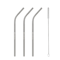 Les Artistes Paris Paslanmaz 3'lü Çelik Pipet ve Fırça Seti