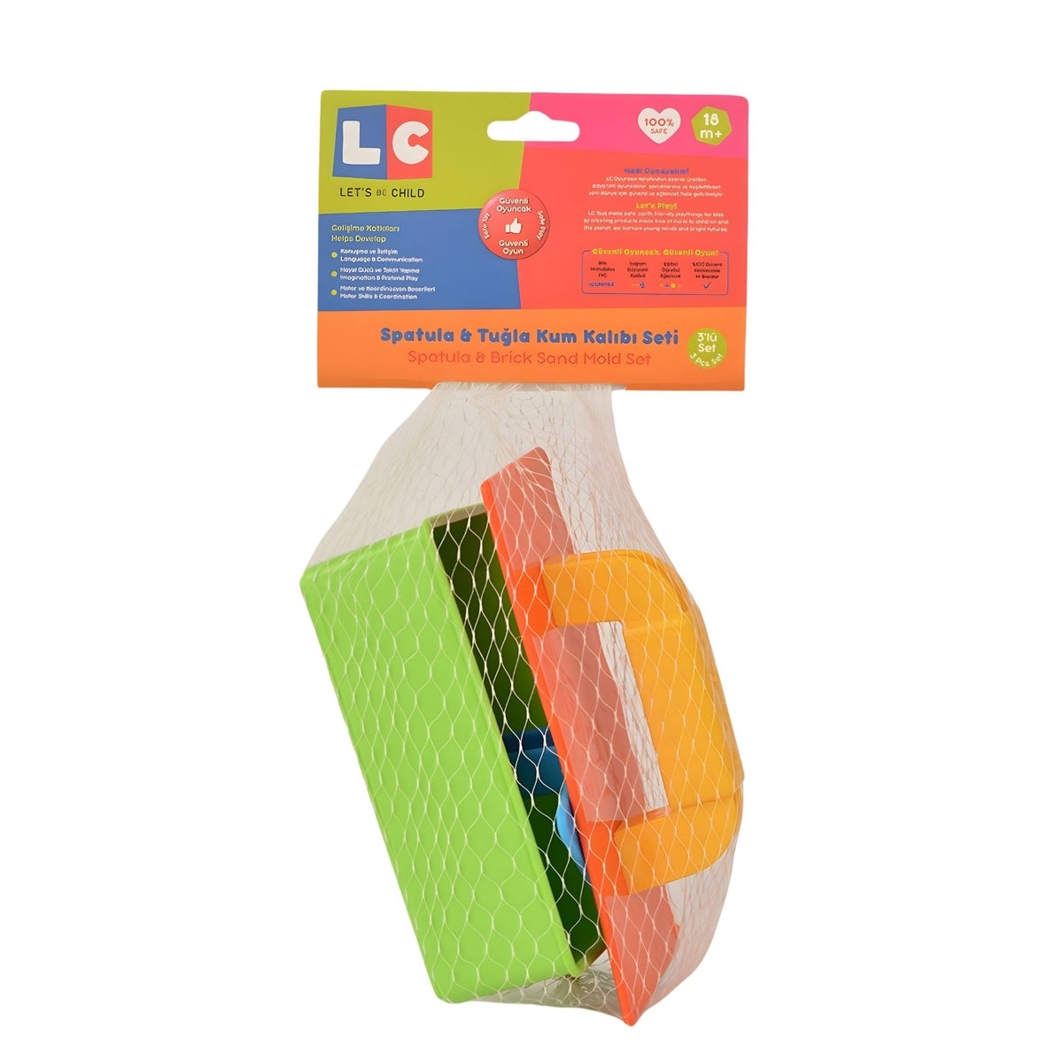 Let's Be Child Spatula ve Tuğla Kum Kalıbı Seti