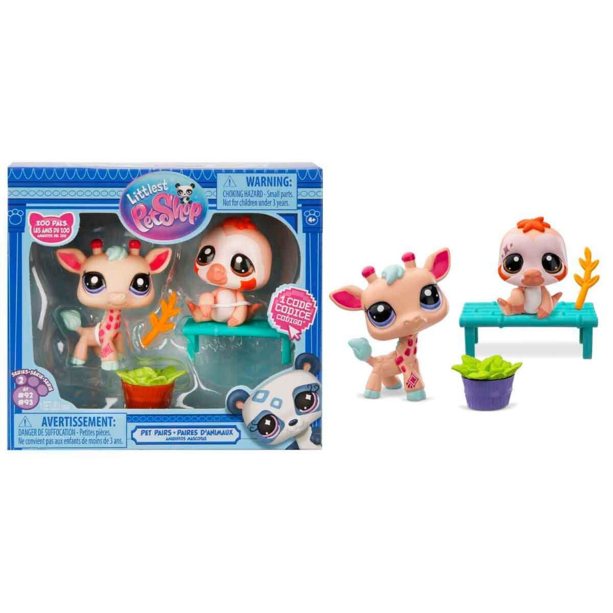 Littlest Pet Shop Minişler 2'li Figür Seti Zürafa Ve Tembel Hayvan