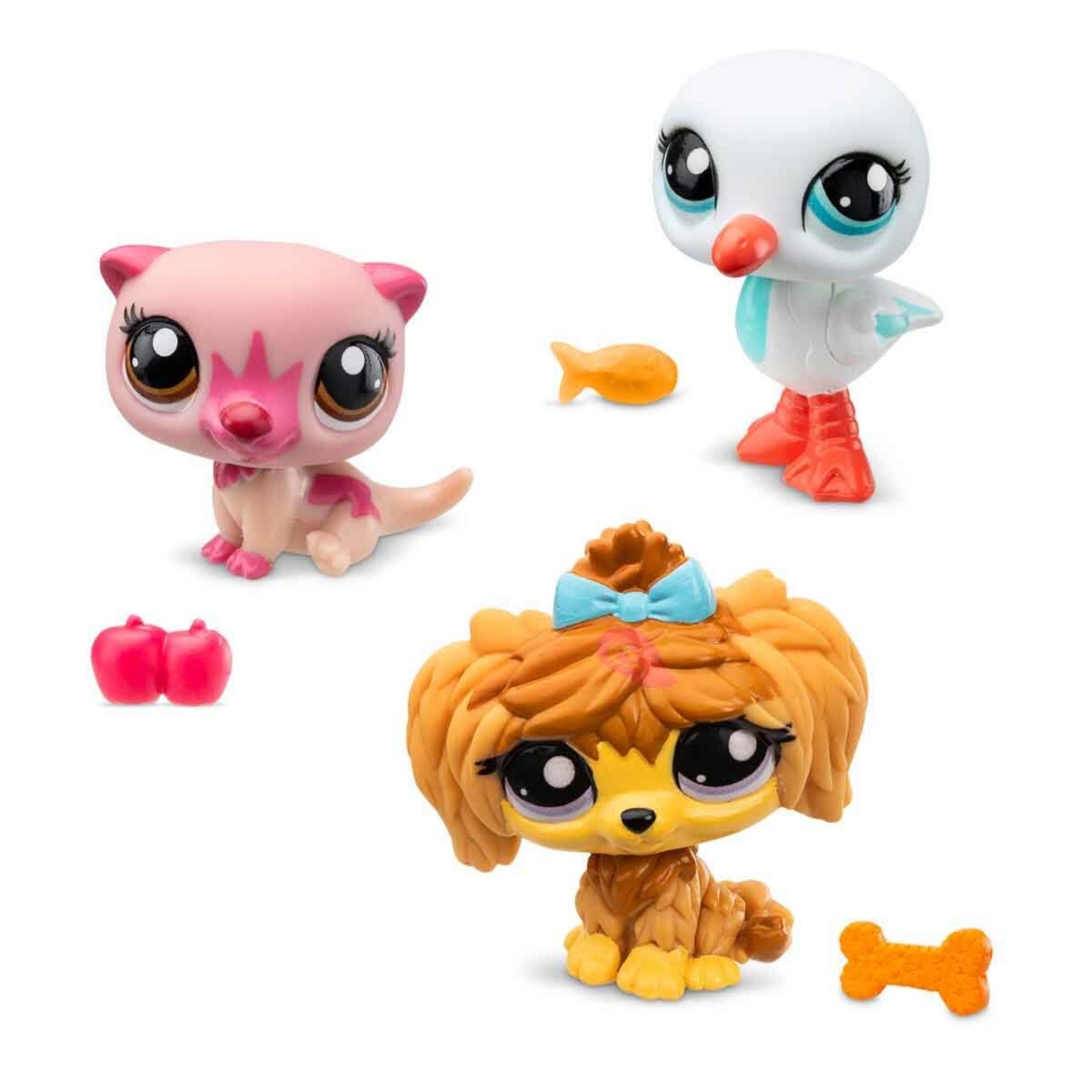 Littlest Pet Shop Minişler 3'lü Figür Seti - Su Samuru - Martı - Köpek