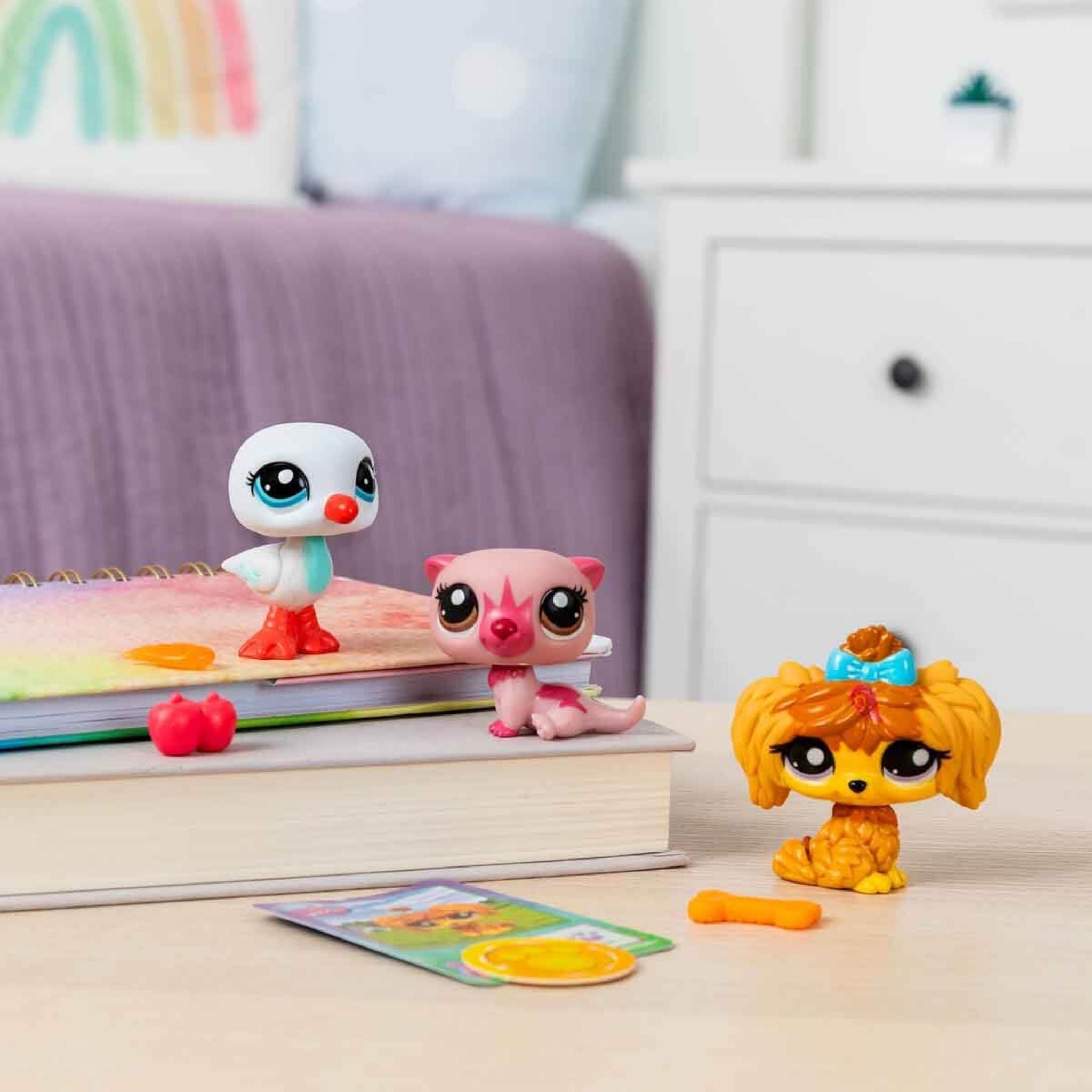 Littlest Pet Shop Minişler 3'lü Figür Seti - Su Samuru - Martı - Köpek