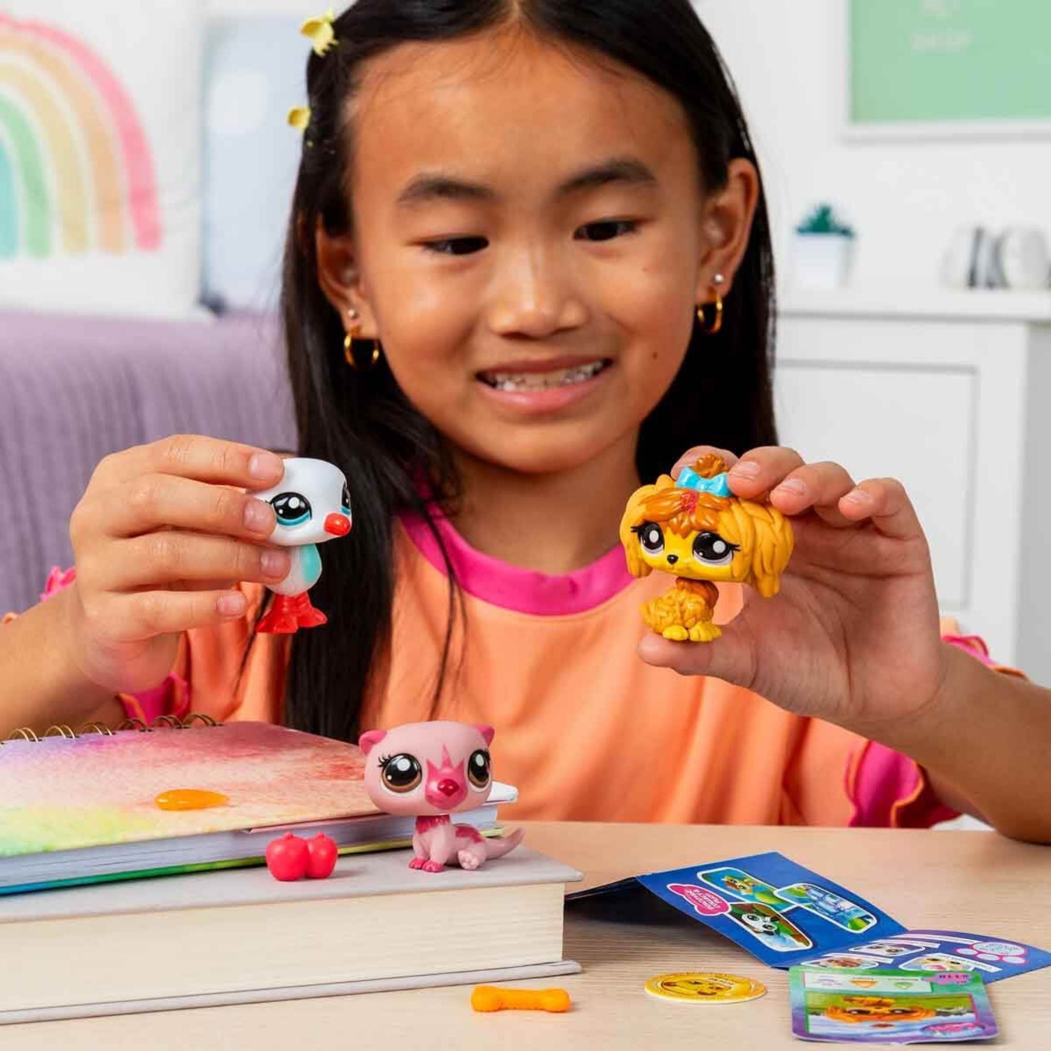 Littlest Pet Shop Minişler 3'lü Figür Seti - Su Samuru - Martı - Köpek