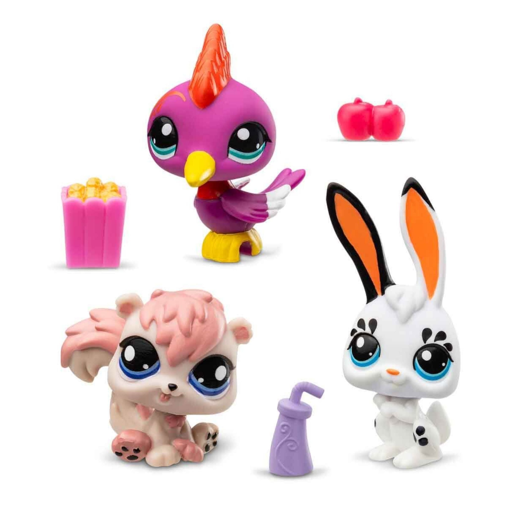 Littlest Pet Shop Minişler 3'lü Figür Seti - Tavşan - Ağaçkakan - Sincap