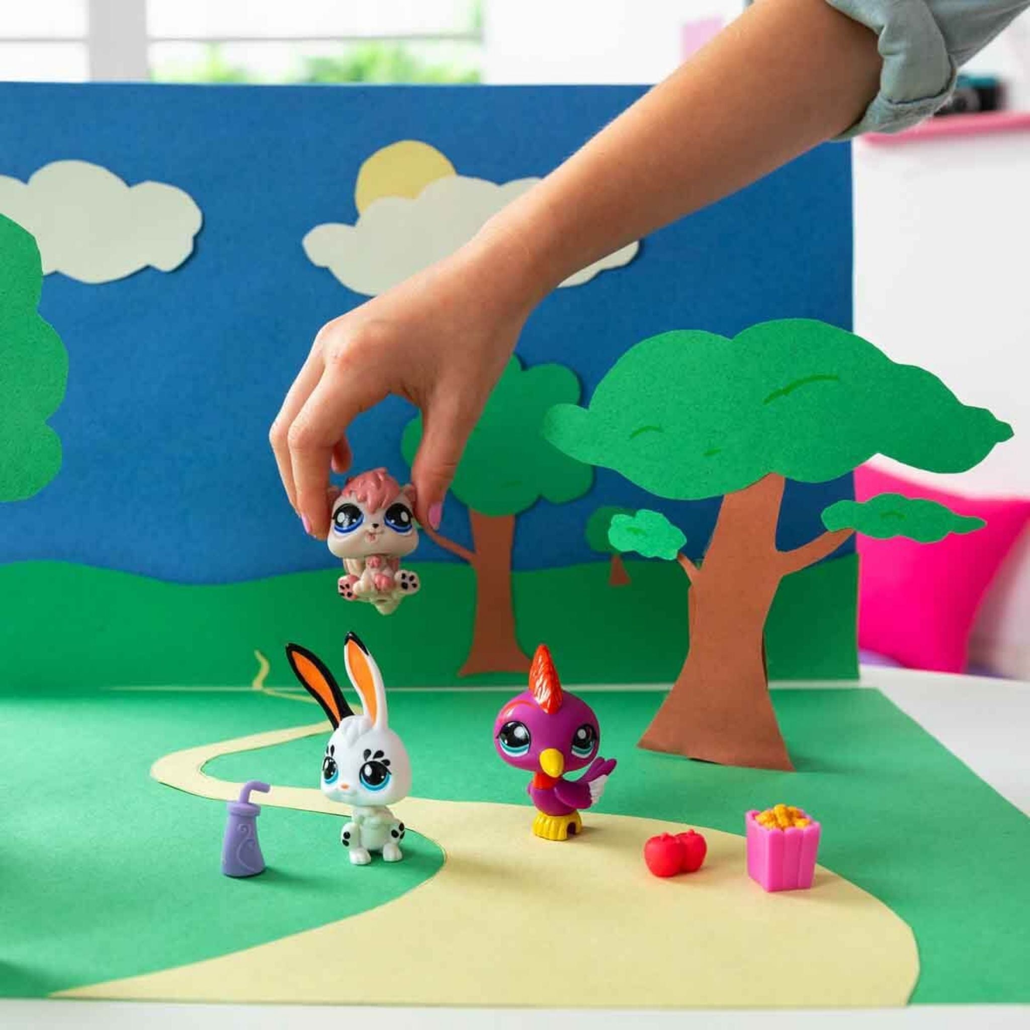 Littlest Pet Shop Minişler 3'lü Figür Seti - Tavşan - Ağaçkakan - Sincap