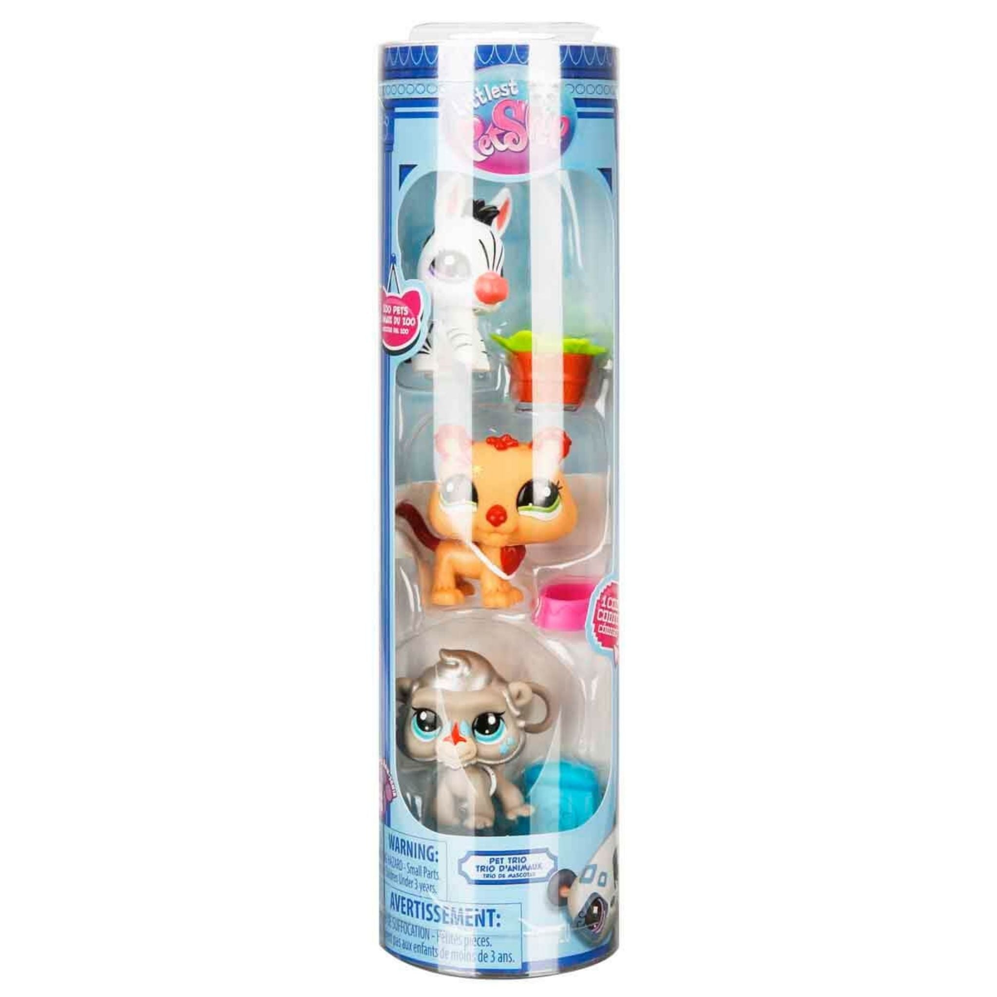 Littlest Pet Shop Minişler 3'lü Figür Seti - Zebra - Aslan - Maymun