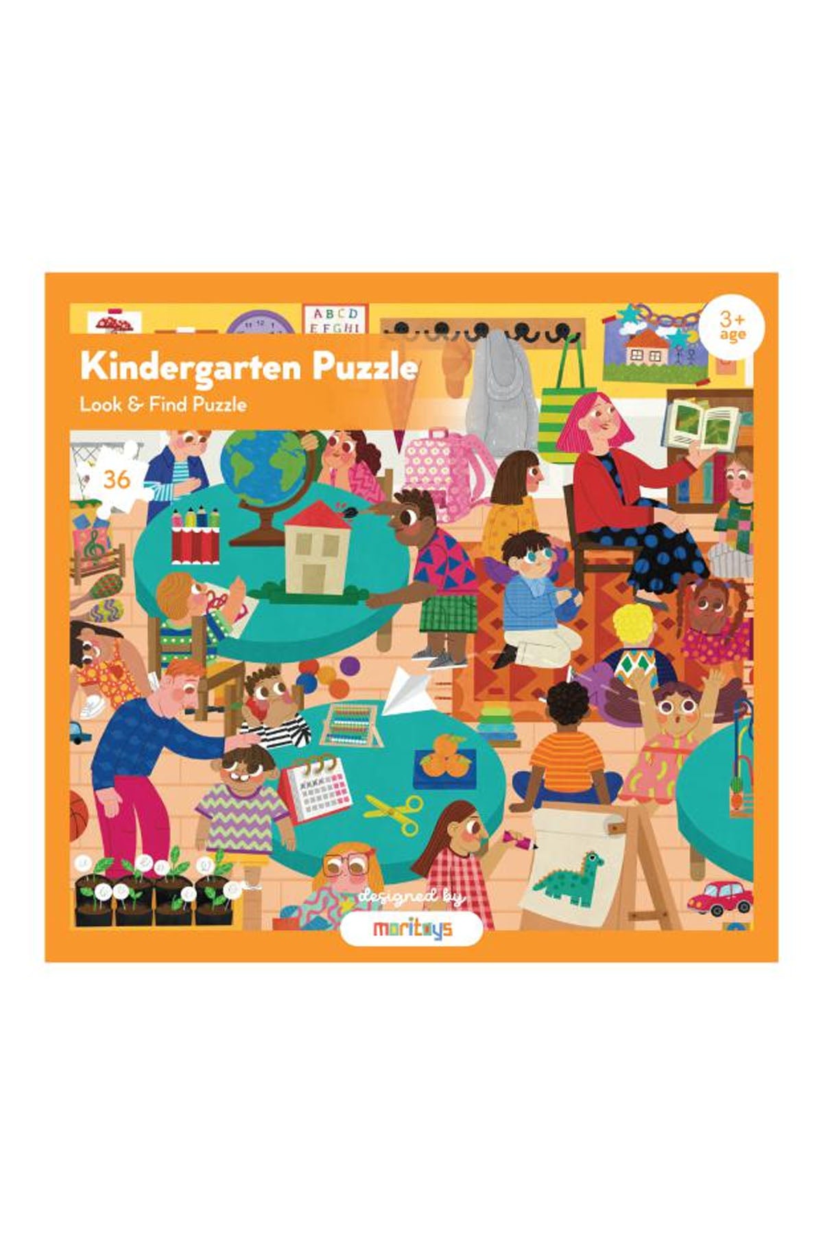 Look & Find Puzzle: Kindergarten - 36 Parça Yapboz ve Gözlem Oyunu