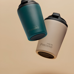 Made by Fressko Paslanmaz Çelik Çift Duvarlı Termos Mug 475ml Grande Oat (Krem)