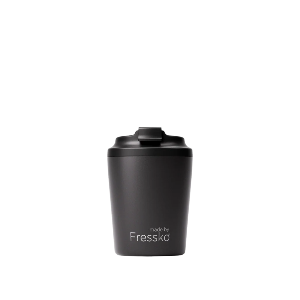 Made by Fressko İçi Seramik Çelik Termos Mug 118ml Piccolo Coal (Kömür Siyahı)