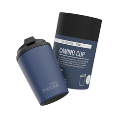 Made by Fressko İçi Seramik Çelik Termos Mug 340ml Camino Denim (Kot Mavisi)