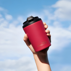 Made by Fressko İçi Seramik Çelik Termos Mug 340ml Camino Rouge (Canlı Kırmızı)