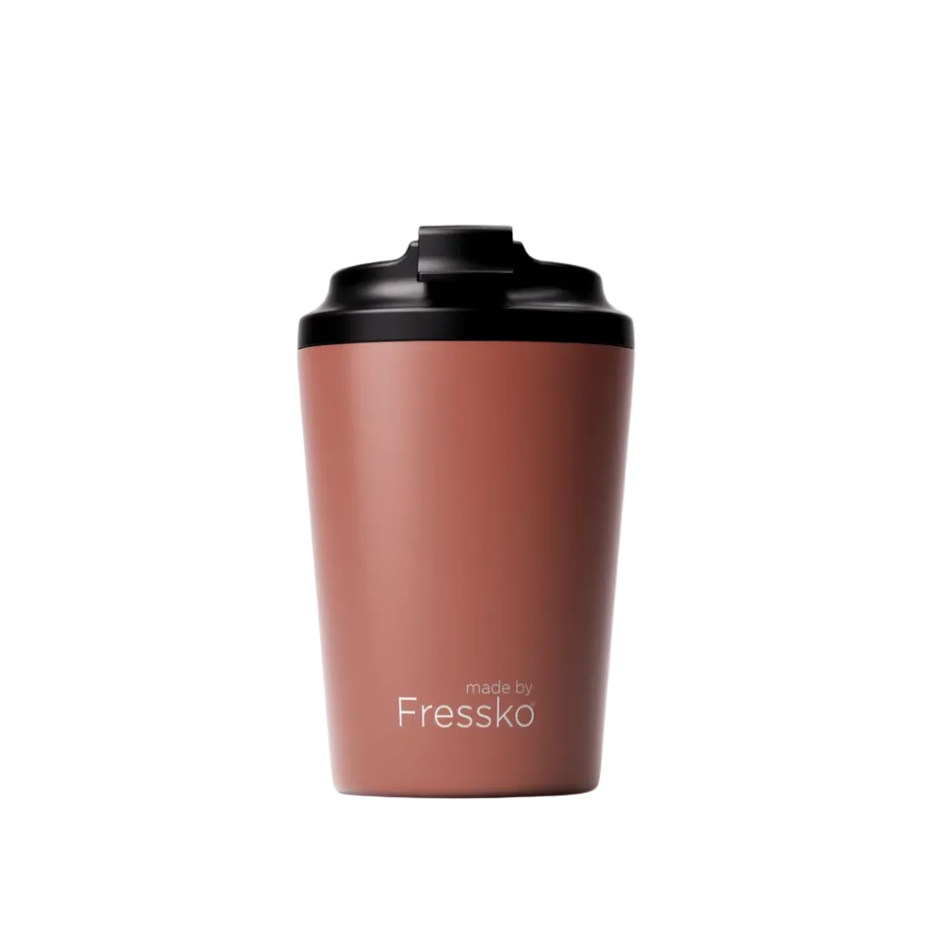 Made by Fressko İçi Seramik Çelik Termos Mug 340ml Camino Tuscan (Toprak Rengi)