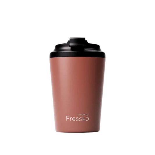 Made by Fressko İçi Seramik Çelik Termos Mug 340ml Camino Tuscan (Toprak Rengi)