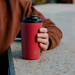 Made by Fressko Paslanmaz Çelik Çift Duvarlı Termos Mug 475ml Grande Chilli (Canlı Kırmızı)