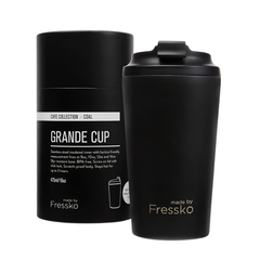 Made by Fressko Paslanmaz Çelik Çift Duvarlı Termos Mug 475ml Grande Coal (Kömür Siyahı)