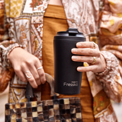 Made by Fressko Paslanmaz Çelik Çift Duvarlı Termos Mug 475ml Grande Coal (Kömür Siyahı)