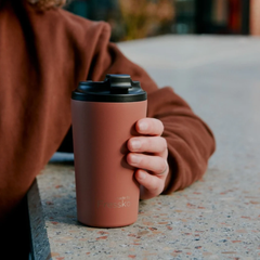 Made by Fressko Paslanmaz Çelik Çift Duvarlı Termos Mug 475ml Grande Tuscan (Toprak Rengi)
