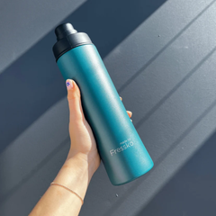 Made by Fressko Sızdırmaz Yudum Kapaklı Çelik Termos Matara 660ml Move Emerald (Zümrüt Yeşili)