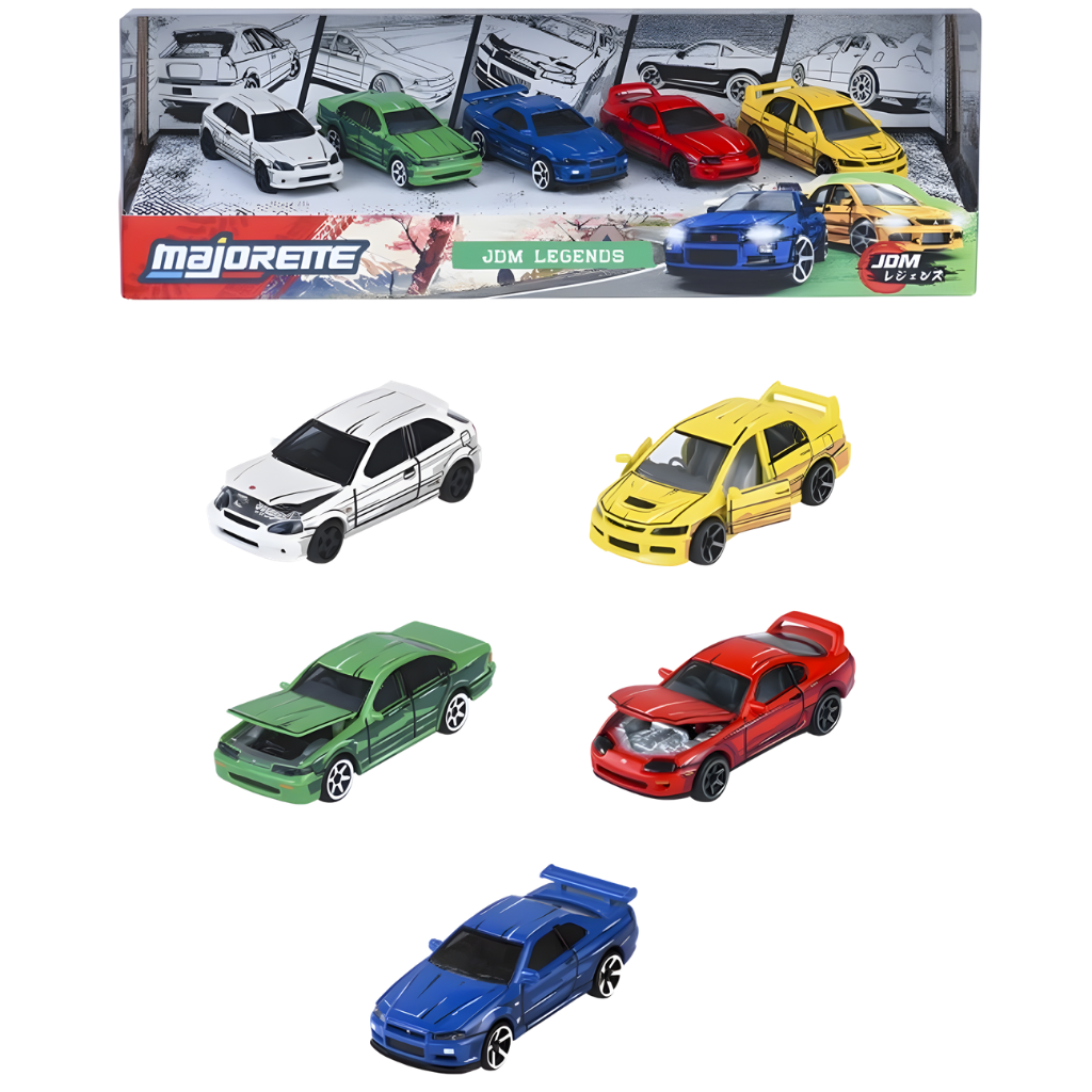 Majorette JDM Legends Anime 5'li Japan Seri Araç Seti