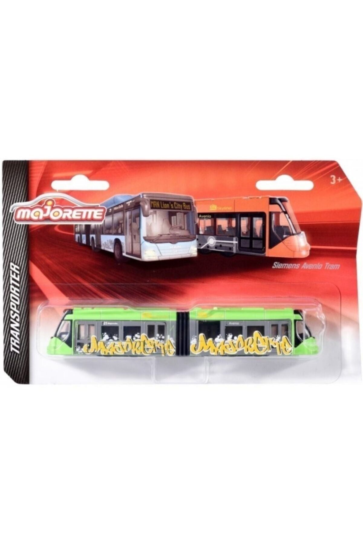 Majorette Man City Bus Siemens Avenio Tram