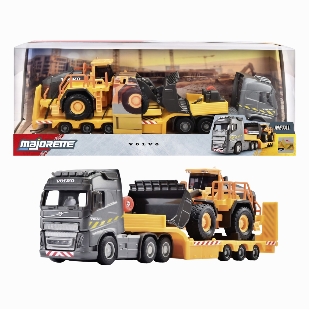 Majorette Volvo FH16 Kamyon ve Tekerlekli Yükleyici Metal Araç 22cm
