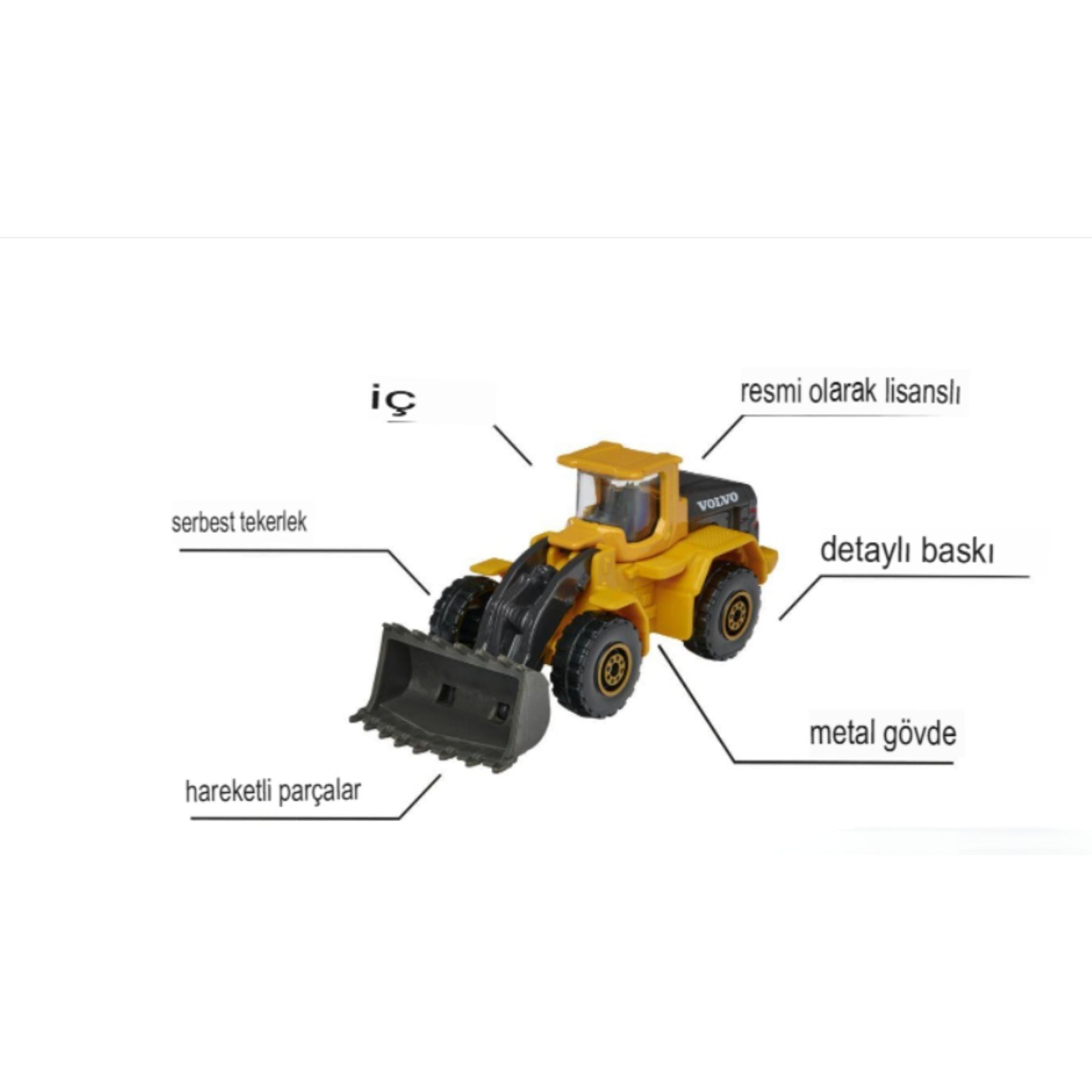 Majorette Volvo İnşaat Araçları 3'lü Set