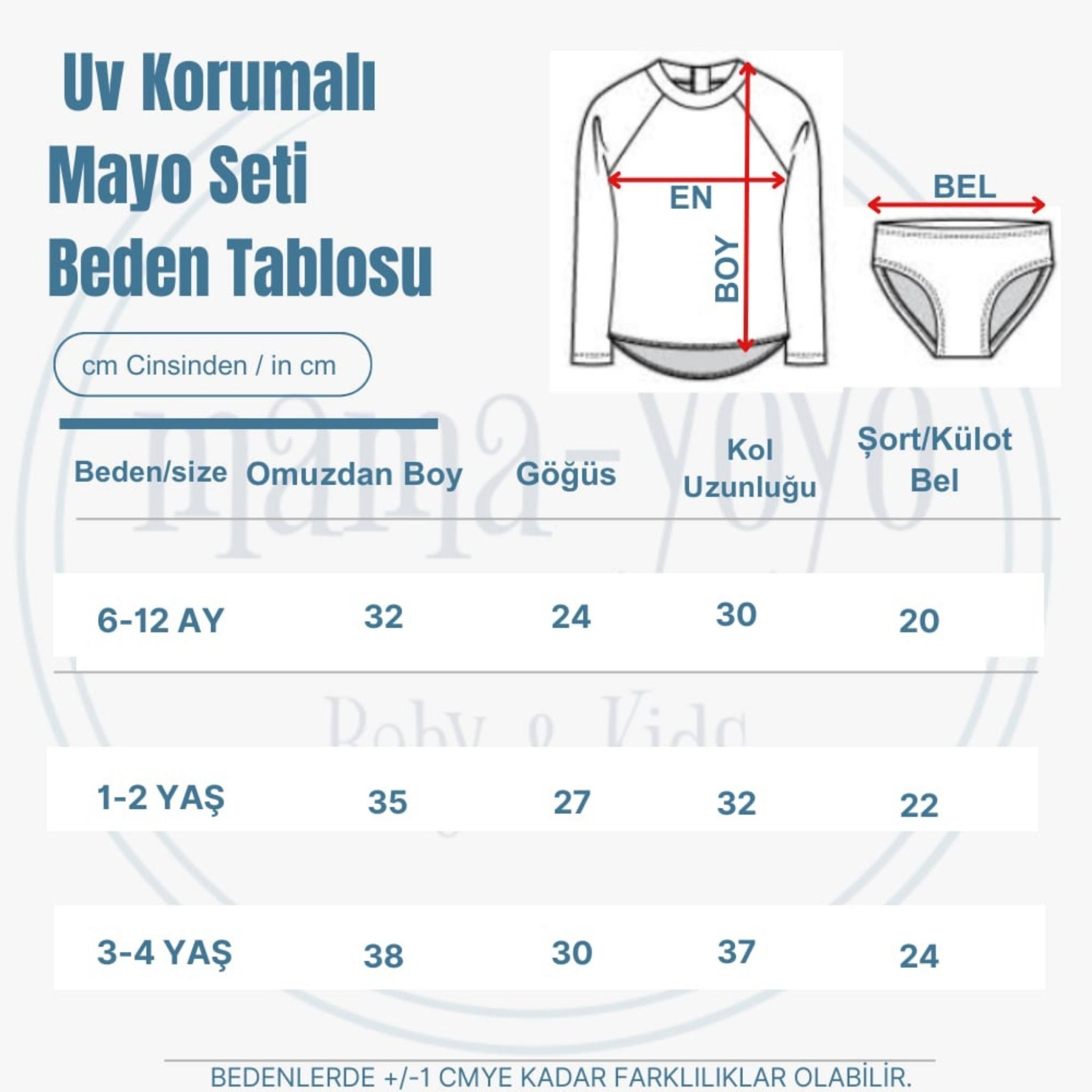 Mama Yoyo Uv Korumalı Octo Love Desenli Uzun Kollu Mayo Seti