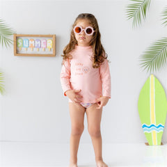 Mama Yoyo Uv Korumalı Shell Desenli Uzun Kollu Mayo Seti