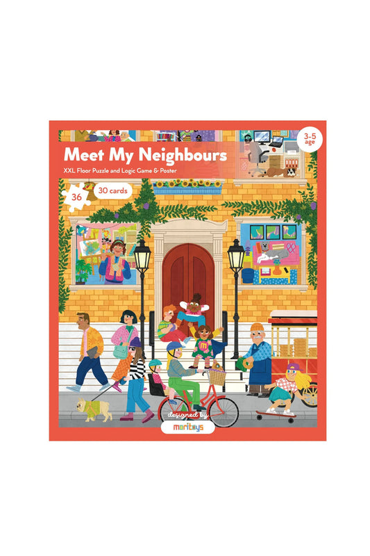 Moritoys Meet My Neighbours 36 Parça XXL Dev Yer Puzzle ve aktivite oyunu